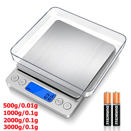 Digital Kitchen Scale with LCD Display and 2 Trays