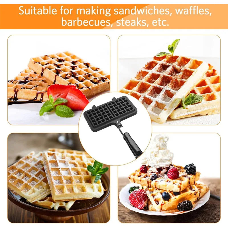 Stovetop Belgium Waffle Maker Pan