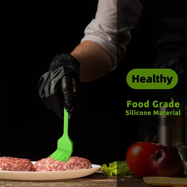 Heat Resistant Silicone Basting Brush – Pastry & Oil Brush for BBQ, Cooking & Baking – Best for Glazing, Marinating & Grilling – Available in Red, Yellow, Green, Pink, Blue & Black Colours