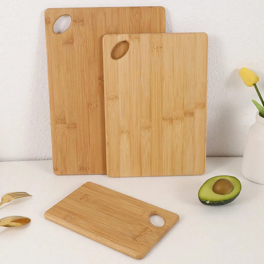 Bamboo Chopping Board Set – Large, Medium & Small Cutting, Cheese & Bread Boards – Best for Prep & Serving – Available Singly or as a Set of 3