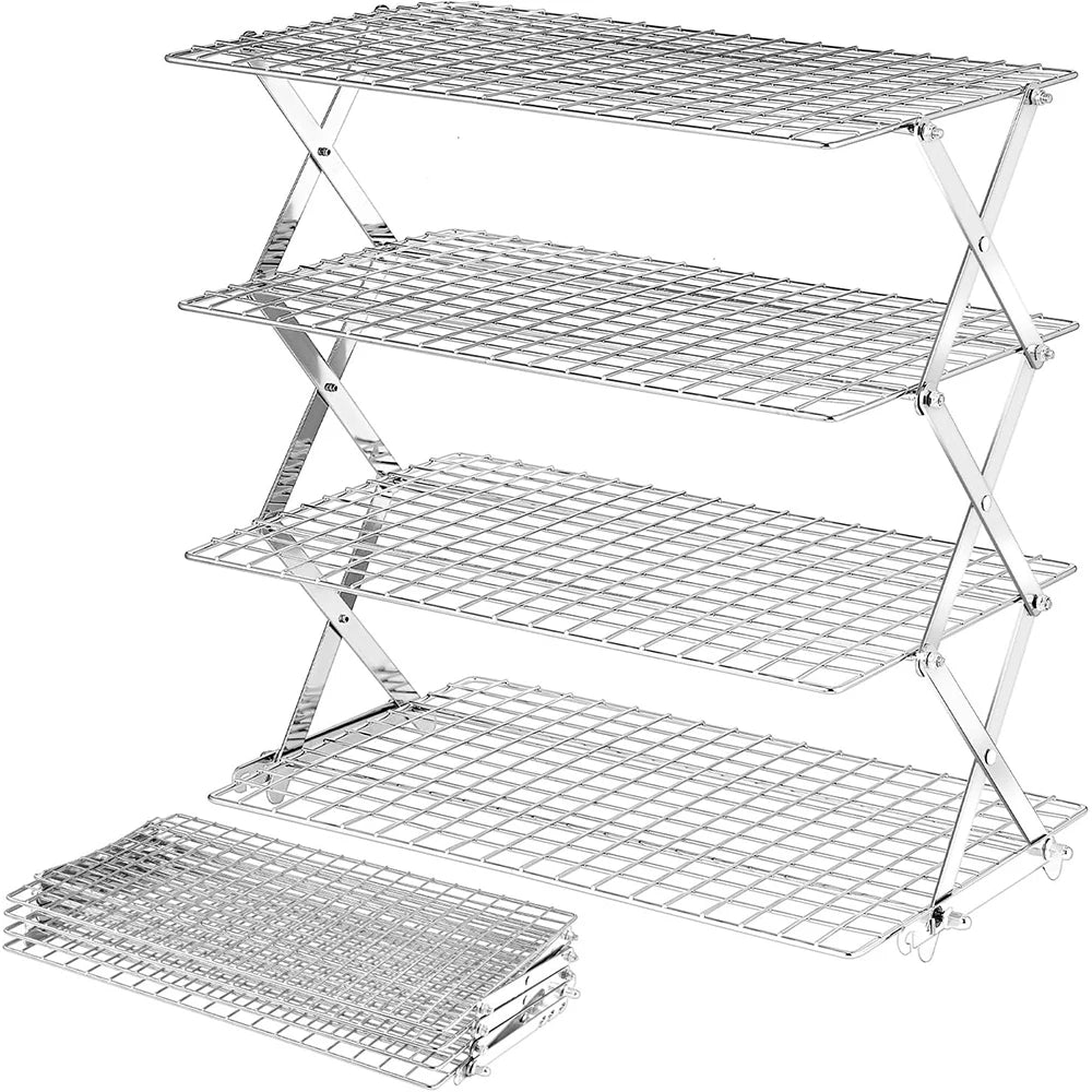 4-Tier Collapsible Stainless Steel UK Standard Shipping (7-12 business days) Prep: 1-3 days → Delivery: 7-12 days