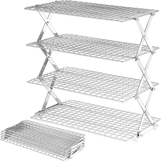 4-Tier Collapsible Stainless Steel UK Standard Shipping (7-12 business days) Prep: 1-3 days → Delivery: 7-12 days
