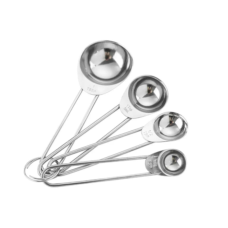 4-Piece Stainless Steel Measuring Cup & Spoon Set