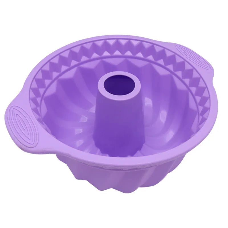 Silicone Fluted Bundt Cake Pan Purple