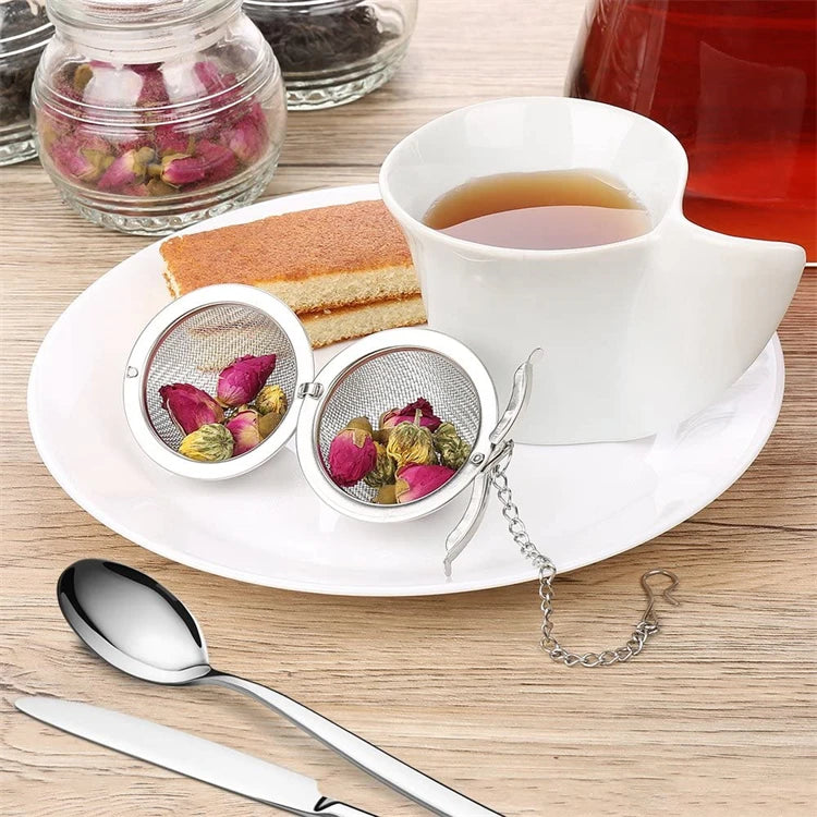 Stainless Steel Mesh Tea Infuser Ball – Fine Loose Leaf Tea Strainer & Filter – Ideal for Loose Tea, Herbal Tea & Mulling Spices – Available in Small, Medium & Large