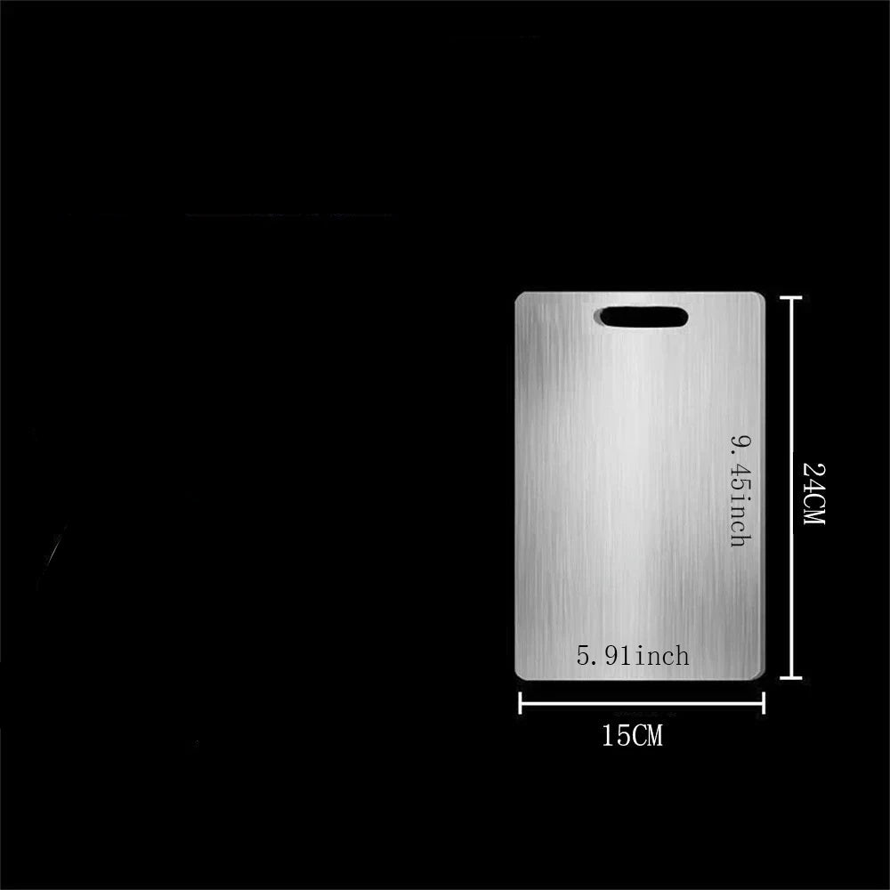 Thickened Stainless Steel Double-Sided Chopping Board 24x15 cm China Mainland