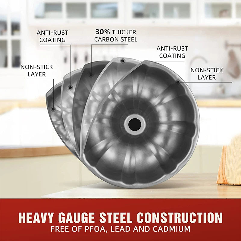 Carbon Steel Fluted Tube Cake Pan