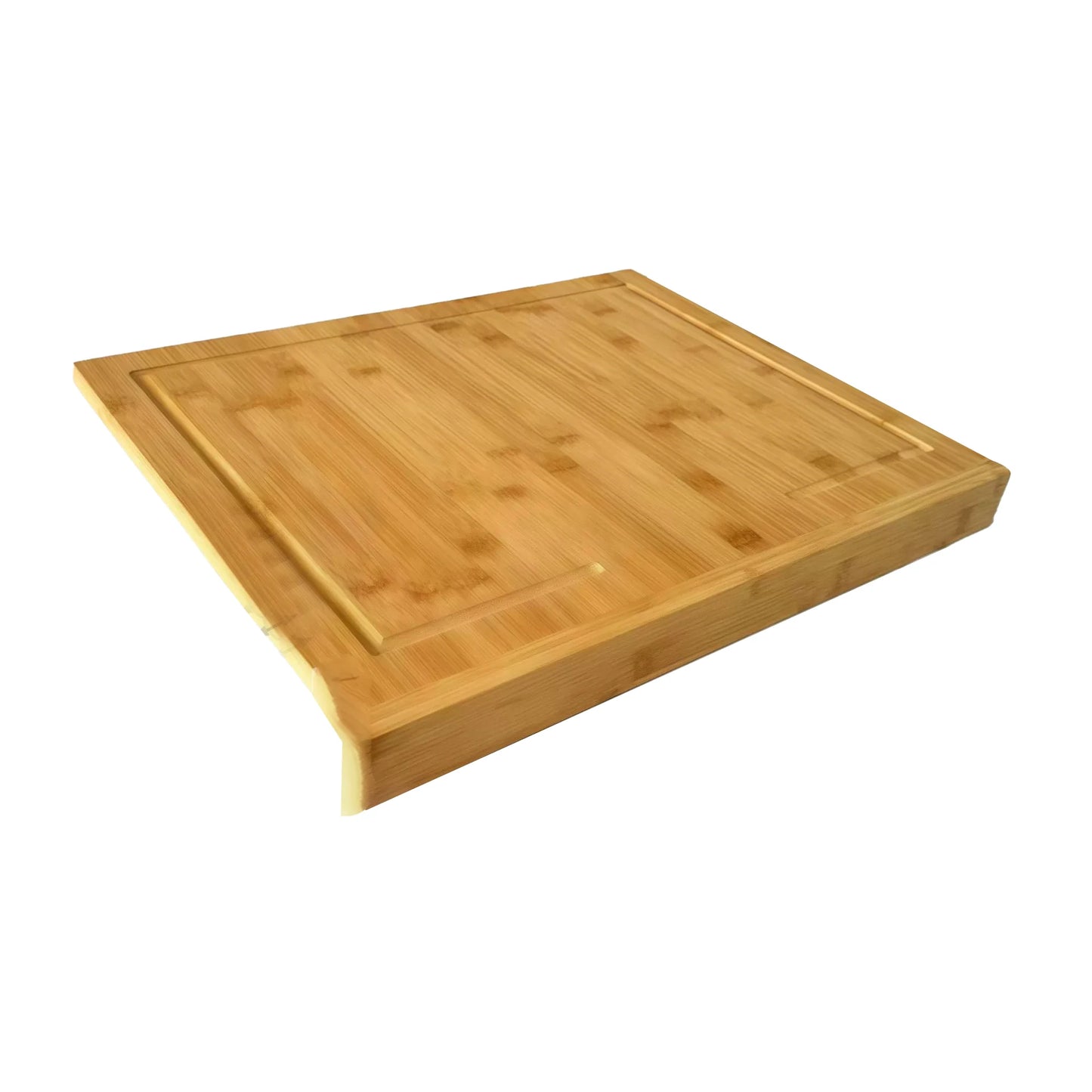 Modern Style Bamboo Solid Wood Chopping Board with Raised Edge – Compact & Organised Storage – 45 × 34 × 3.5 cm