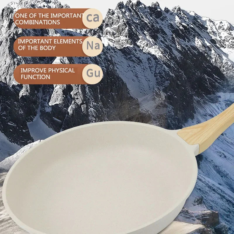 Non-Stick Stone-Coated Wok & Frying Pan – Natural Stone Coating Stir-Fry Pan for Gas & Induction – Best for Steaks, Stir-Fries & Sautéing – Available in 20cm, 24cm, 26cm & 28cm