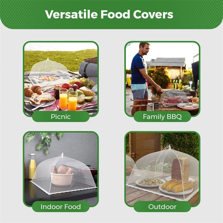 Collapsible Mesh Food Cover Tent – Reusable Umbrella Food Net for Plates & Platters – Ideal for Picnics, Garden Parties & Outdoor Dining – Available in Small, Medium, Large & Extra Large