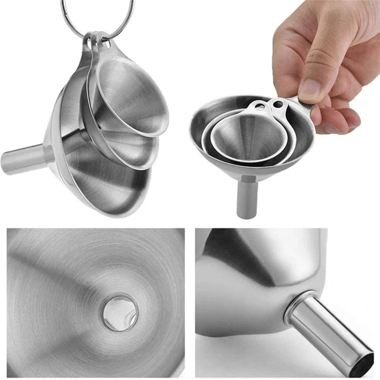 Stainless Steel Kitchen Funnel Set