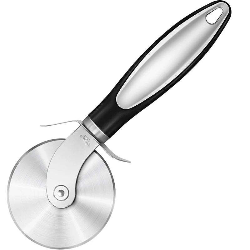 Stainless Steel Pizza Cutter Wheel with Non-Slip Handle Silver 3"