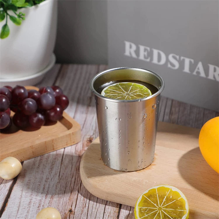 500ml Stainless Steel Stackable Tumbler Cup – Unbreakable Reusable Metal Pint Cup – Best for Water, Milk, Kids & Travel