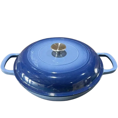 4.5L Cast Iron Dutch Oven Braiser Casserole Pan with Lid & Dual Handles – Designed for Searing, Braising, Roasting, Baking, Stews, Curries, Soups, One-Pot Meals and Everyday Cooking – Compatible with Induction & Gas Stoves