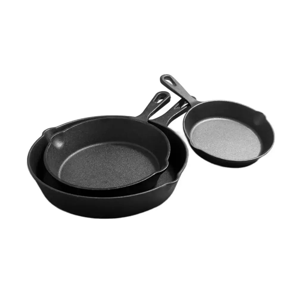Pre-seasoned Cast Iron Frying Pan – Non-Stick Skillet for Steak, Eggs, Stir-Fry, and Baking, Compatible with Induction & Gas Stoves (14cm, 16cm, 20,26cm Sizes)