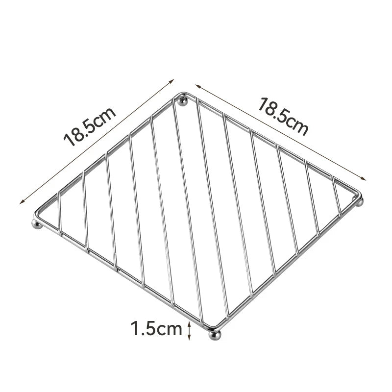 Stainless Steel Trivet Hot Pad – Heat Resistant Insulated Table Mat for Pots, Pans & Dishes – Ideal for Dining Tables & Worktops – Available in Round & Square