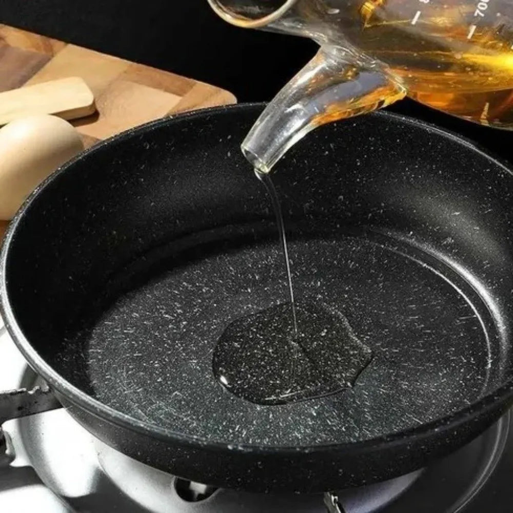 Stone Non-Stick Frying Pan – Thickened Stone-Coated Skillet for Gas & Induction – Great for Eggs & Steaks – Available in 18cm, 19cm, 21cm, 23cm & 25cm