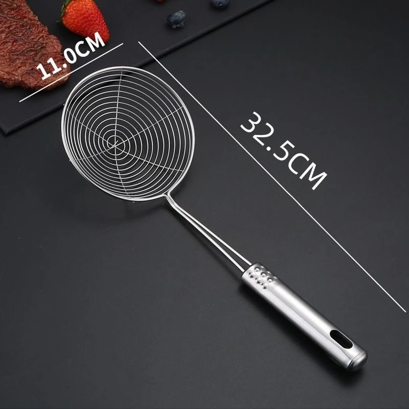 Fine Mesh Spider Strainer – Stainless Steel Skimmer Spoon with Long Handle – Ideal for Frying, Noodles & Blanching – Available in 11, 13, 15 & 17cm