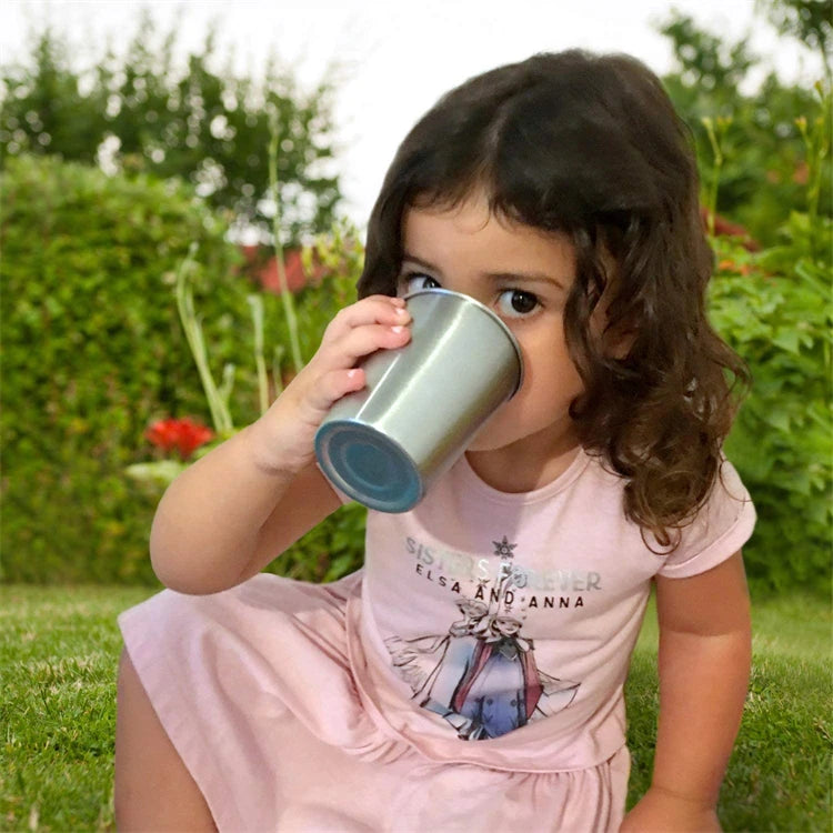 500ml Stainless Steel Stackable Tumbler Cup – Unbreakable Reusable Metal Pint Cup – Best for Water, Milk, Kids & Travel