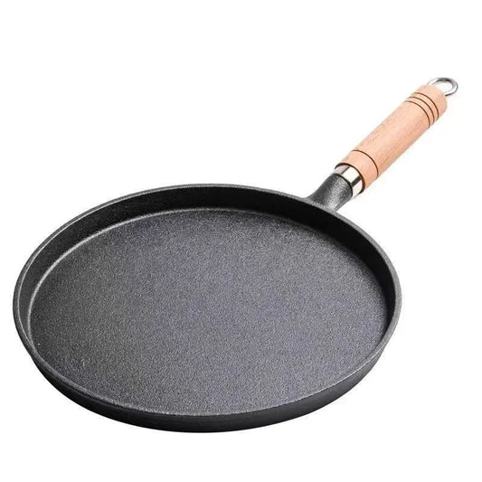 Cast Iron Non-Stick Griddle – Uncoated Griddle/Frying for Eggs, Crepes, and Pancakes, Compatible with Induction & Gas Stoves (Available in 20cm, 23cm, 26cm Sizes)