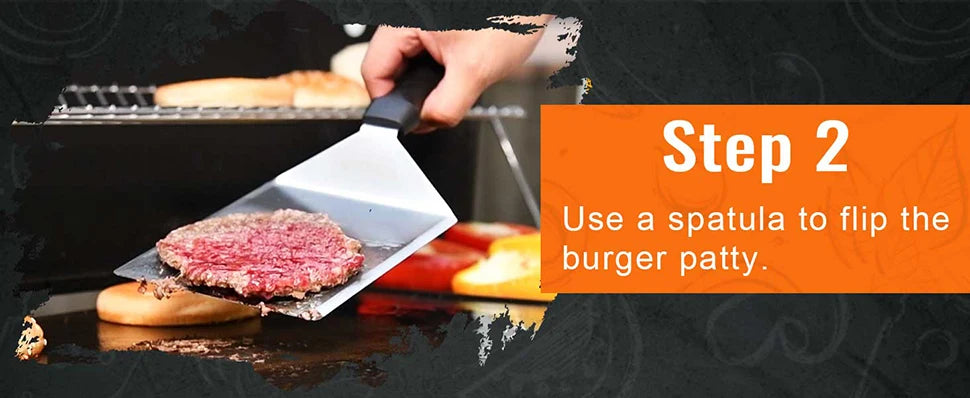 Stainless Steel Grill Spatula with Cutting Edge