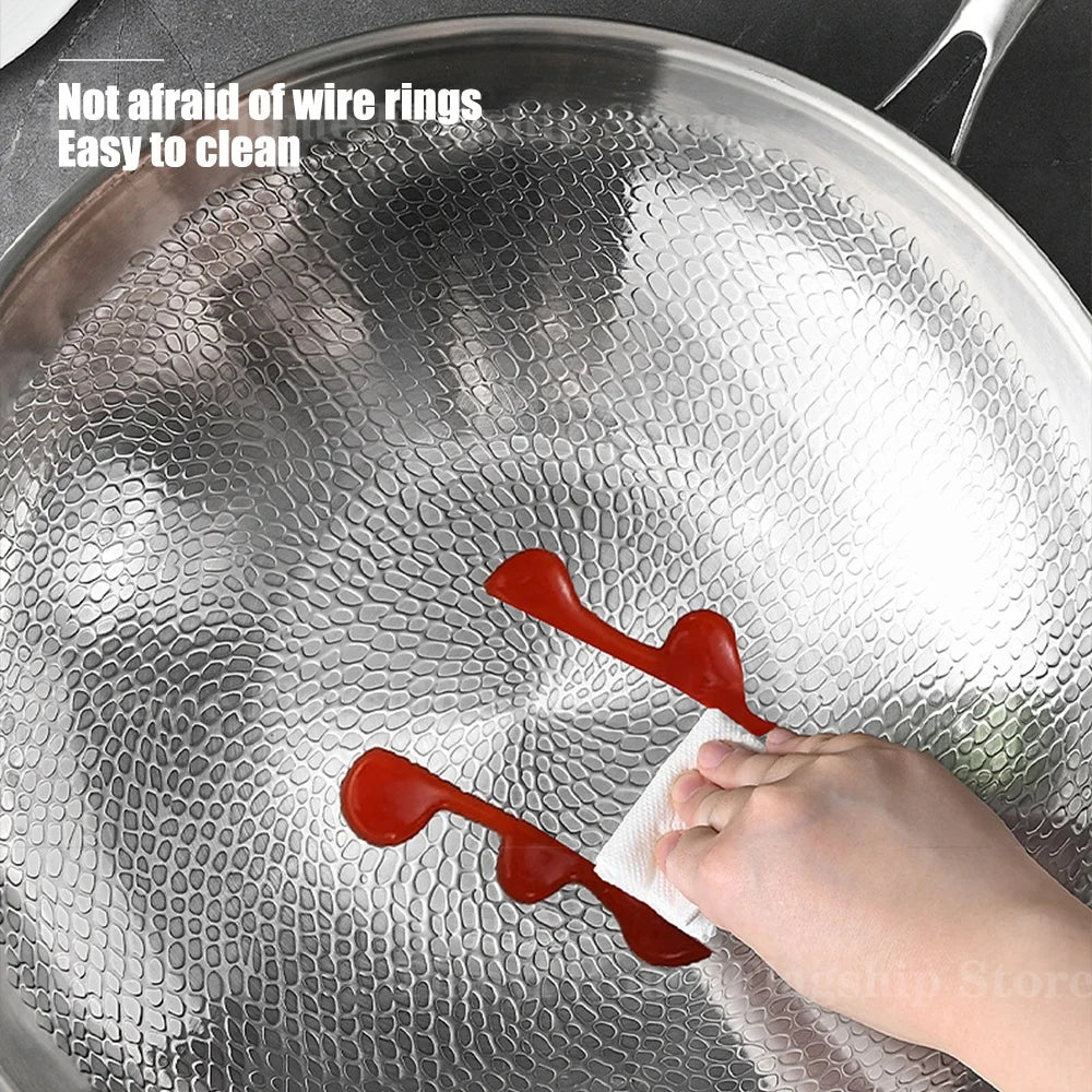 Titanium Stainless Steel Wok & Large Frying Pan – Uncoated 304 Steel Chef's Pan for Induction & Gas – Best for Stir-Frying, Steaks & Family Meals – Available in 32cm & 34cm