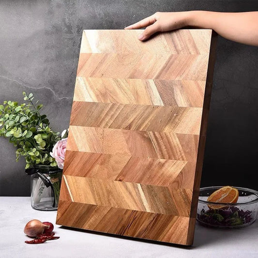 Acacia Wood Rectangular Cutting Board – Natural Wood, Food Safe, Great for Chopping Fruit, Vegetables, and Everyday Kitchen Use