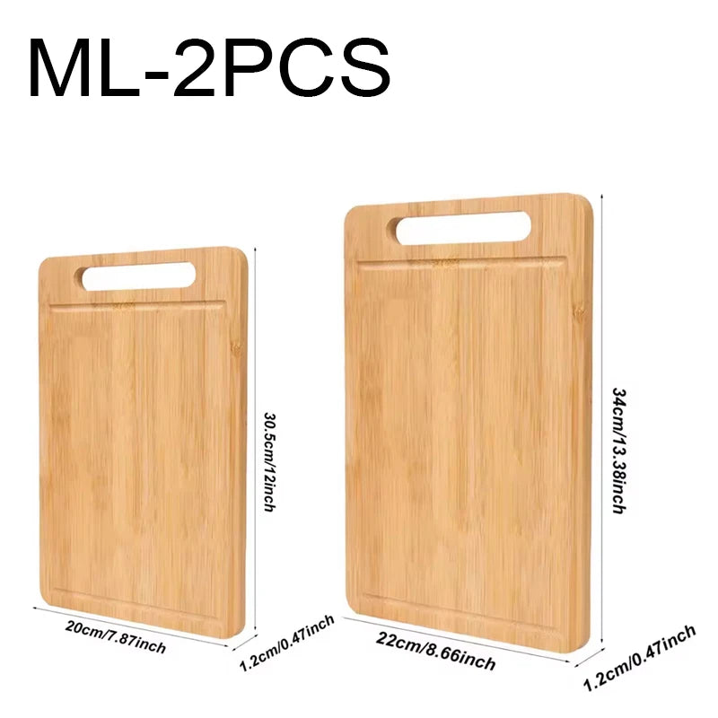 Premium Double-Sided Bamboo Cutting Board – Durable & Perfect for Everyday Kitchen Tasks – Available as Single Pieces or Multi-Board Combination Sets in Small, Medium, & Large Options