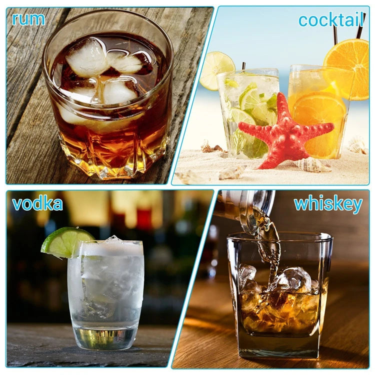 Reusable Silicone Diamond Ice Cube Mould – Stackable Flexible Ice Tray – Great for Chilling Water, Juice & Iced Drinks – Available in Black & Blue Colours
