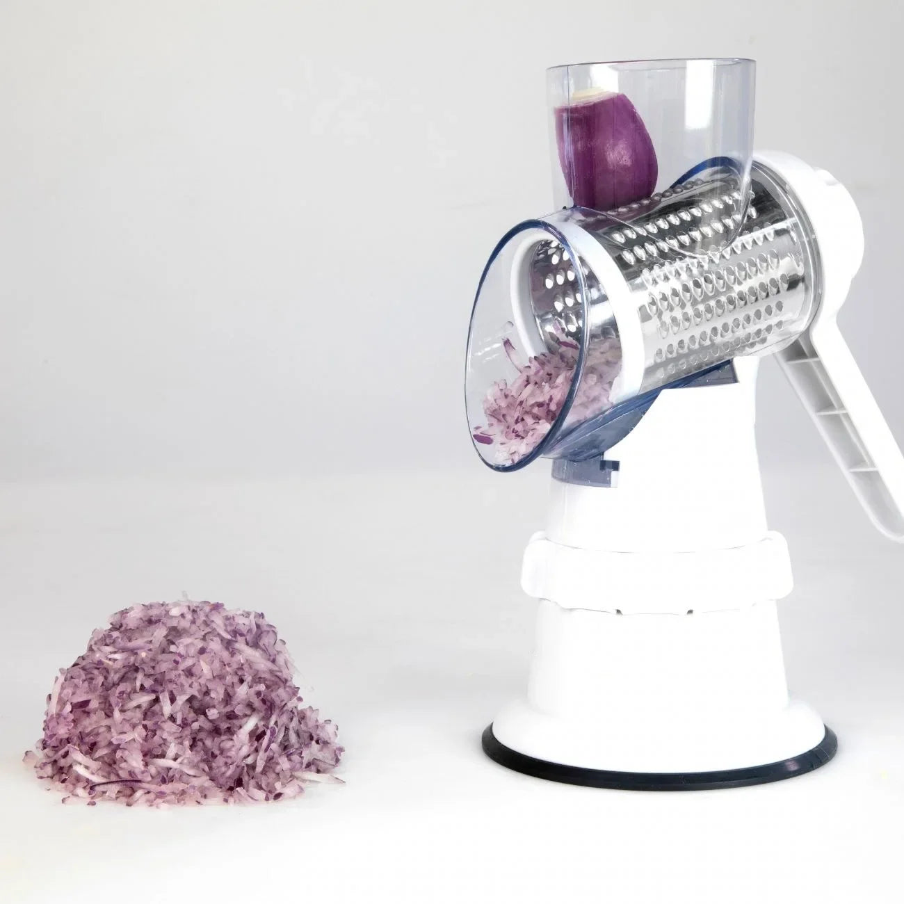 3-in-1 Rotary Vegetable Grater /Slicer with Interchangeable Blades