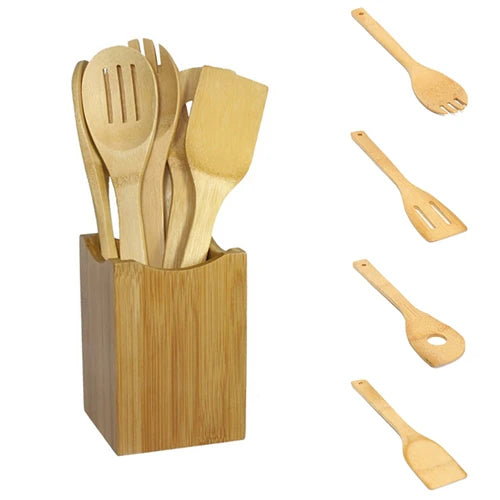 Bamboo Kitchen Utensil Set — 6 Piece