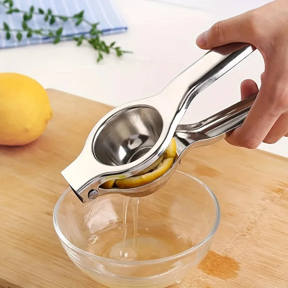Stainless Steel Manual Lemon Juicer – Hand Press Citrus Squeezer for Lemons, Limes & Oranges – Perfect for Fresh Juice at Home or in Cafés