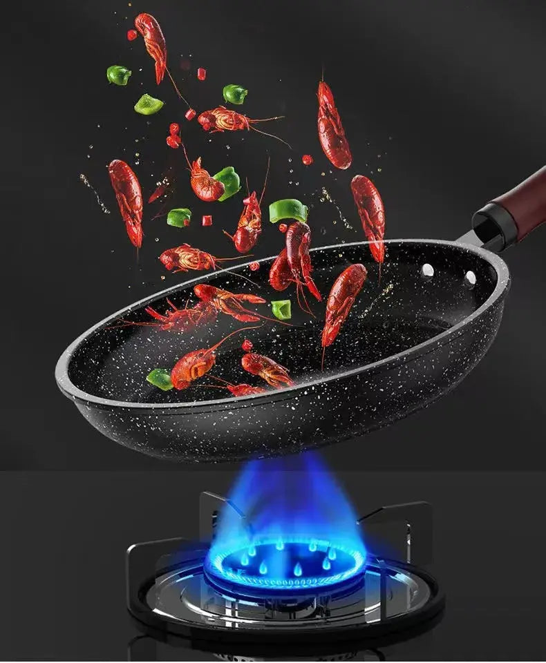 Maifan Stone Coating Non-Stick Frying Pan – Breakfast Skillet for Pancakes, Steaks, Searing, Frying Eggs & Omelettes – Available in 24cm, 26cm, 28cm & 30cm (No Lid) and 24cm, 26cm, 28cm (With Lid) Options