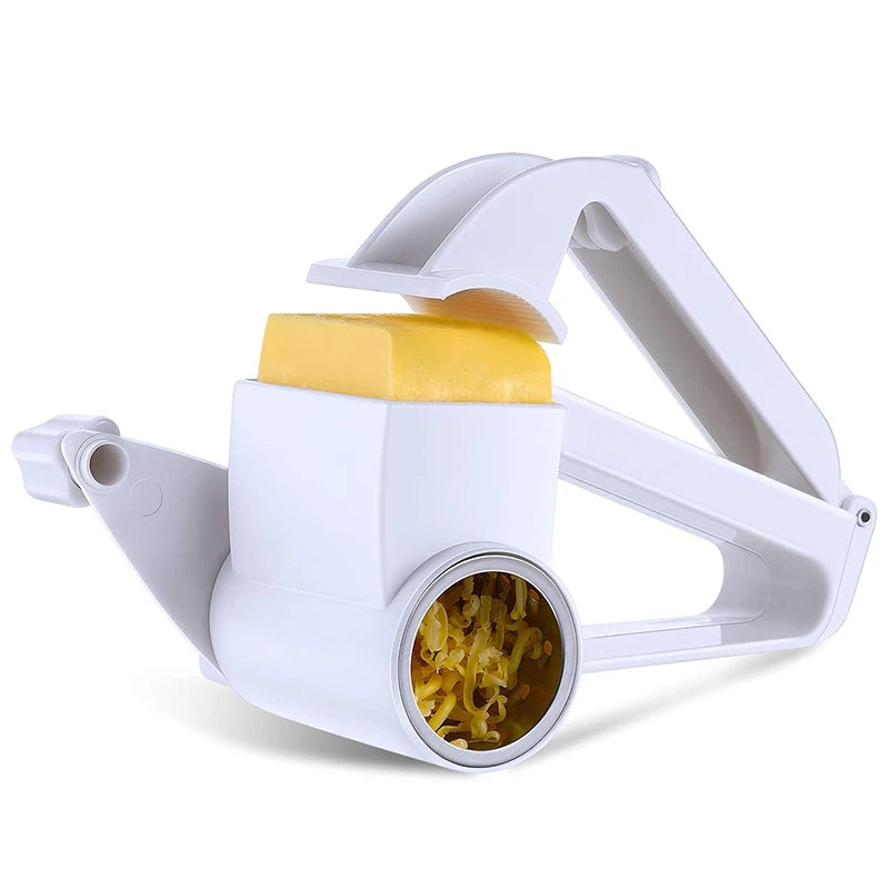 Handheld Rotary Cheese Grater with Stainless Steel Drum – Manual Cheese Grater – Great for Hard Cheese, Chocolate & Nuts