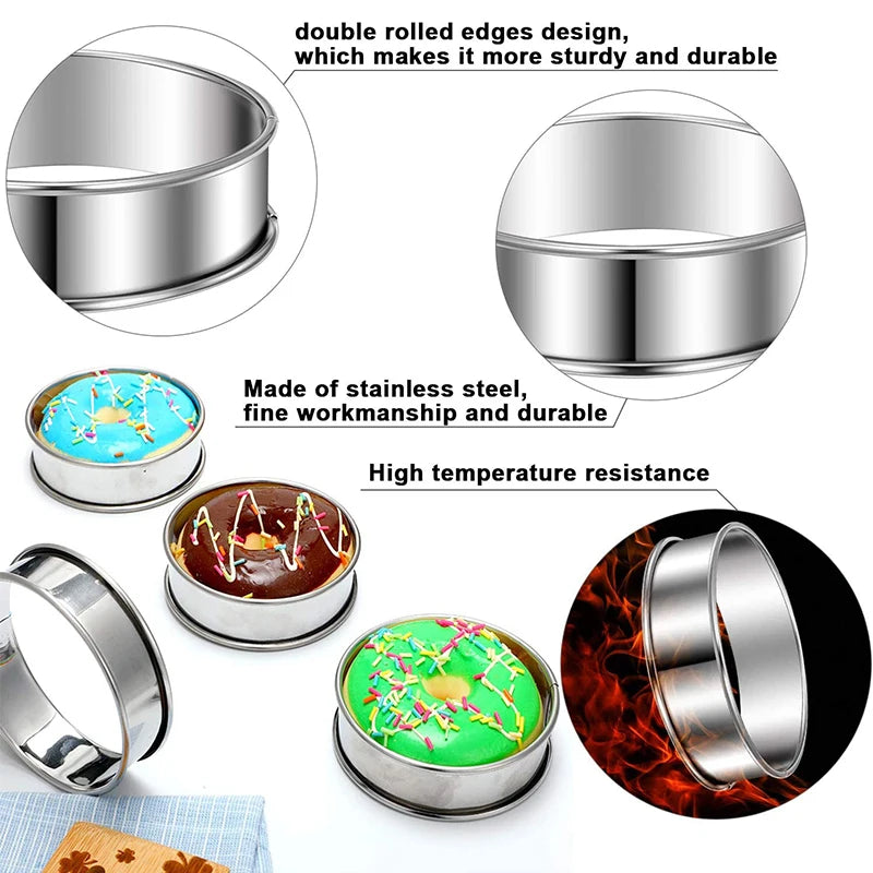 Stainless Steel Muffin & Tart Rings 10.5cm