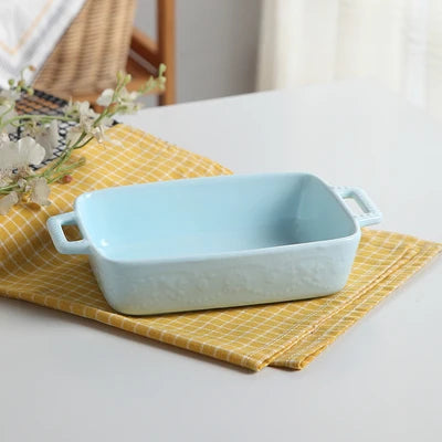 Ceramic Baking Dish blue 23.5cm14.5cm5cm