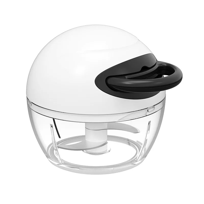 Pull String Food Chopper with Container – Manual Vegetable Chopper & Onion Cutter – Ideal for Garlic, Onions, Herbs & Veggies