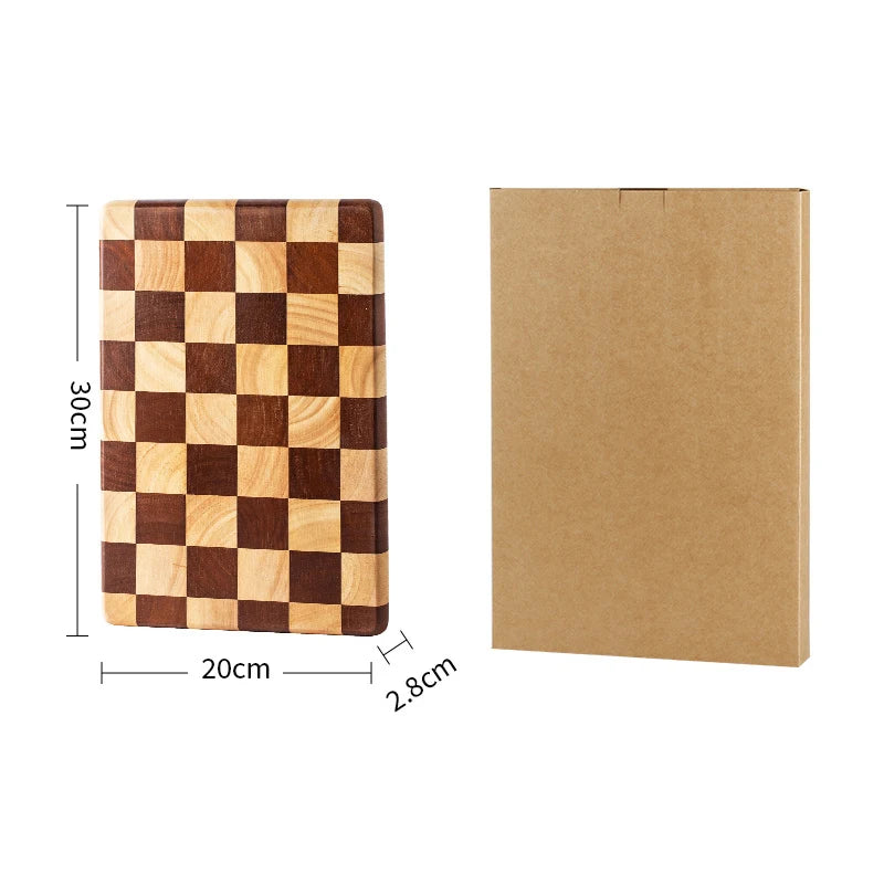 Rubber wood End Grain Cutting Board 20x30x2.8cm Thickness 2.8cm