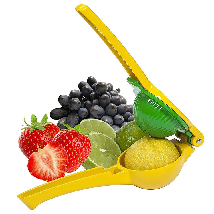 2-in-1 Aluminium Alloy Lemon Squeezer – Manual Citrus Press for Lemons, Limes & Oranges – Perfect for Fresh Juice & Dressings