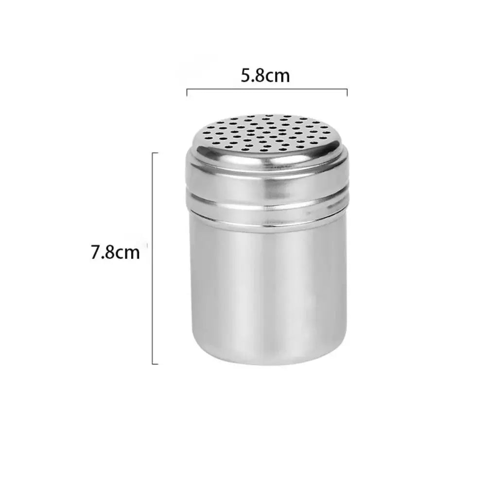 Stainless Steel Salt & Pepper Shaker with Rotating Lid – Seasoning Jar & Spice Dispenser – Great for Salt, Sugar, Pepper & Spices – Available in Small, Medium & Large