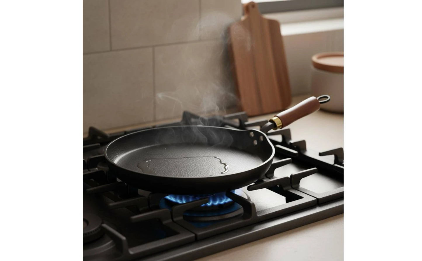 Non-Stick Carbon Steel Flat Pan 28cm