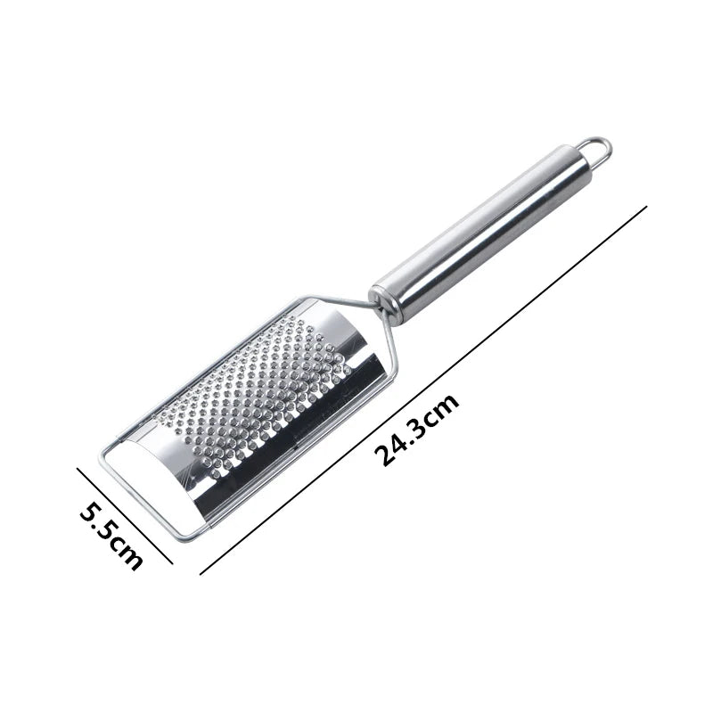 Mini Handheld Stainless Steel Cheese Grater – Cheese Shredder & Lemon Zester – Ideal for Cheese, Chocolate, Ginger & Garlic Style 1