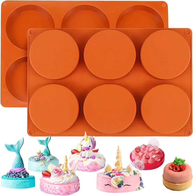 6-Cavity Silicone Cake Mould