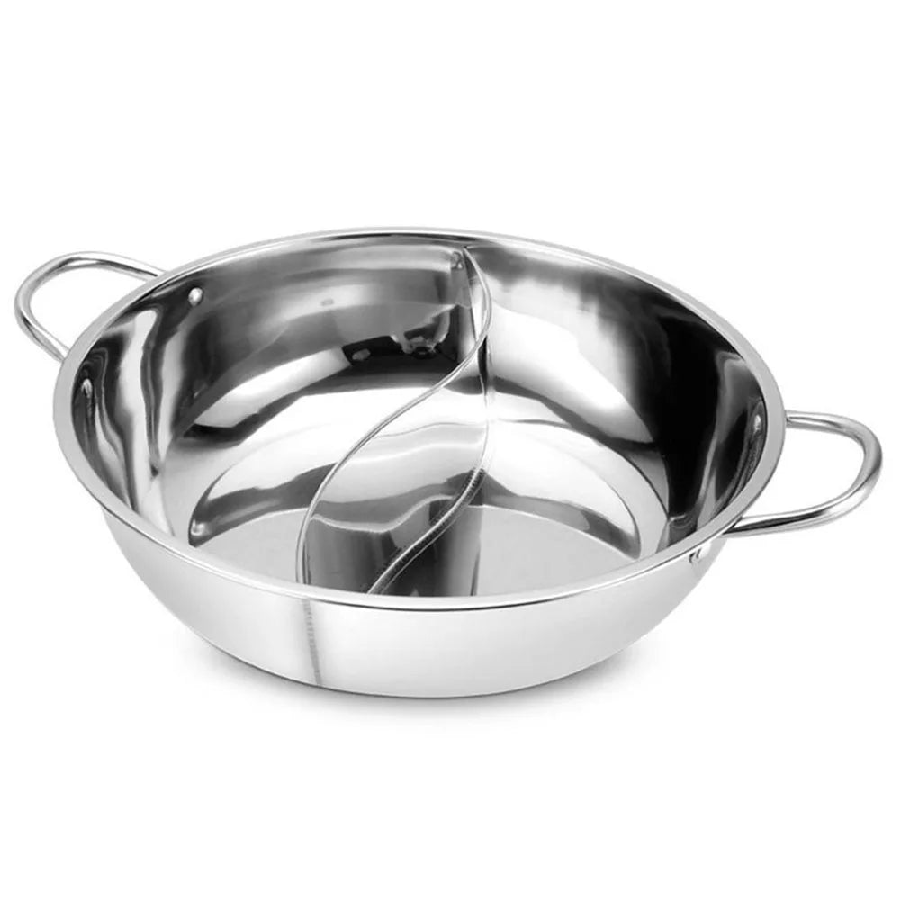 Divided Hot Pot – Stainless Steel Twin Soup Pot for Gas & Induction Hobs – Ideal for Hot Pot Parties & Family Dinners – Available in 28cm & 30cm