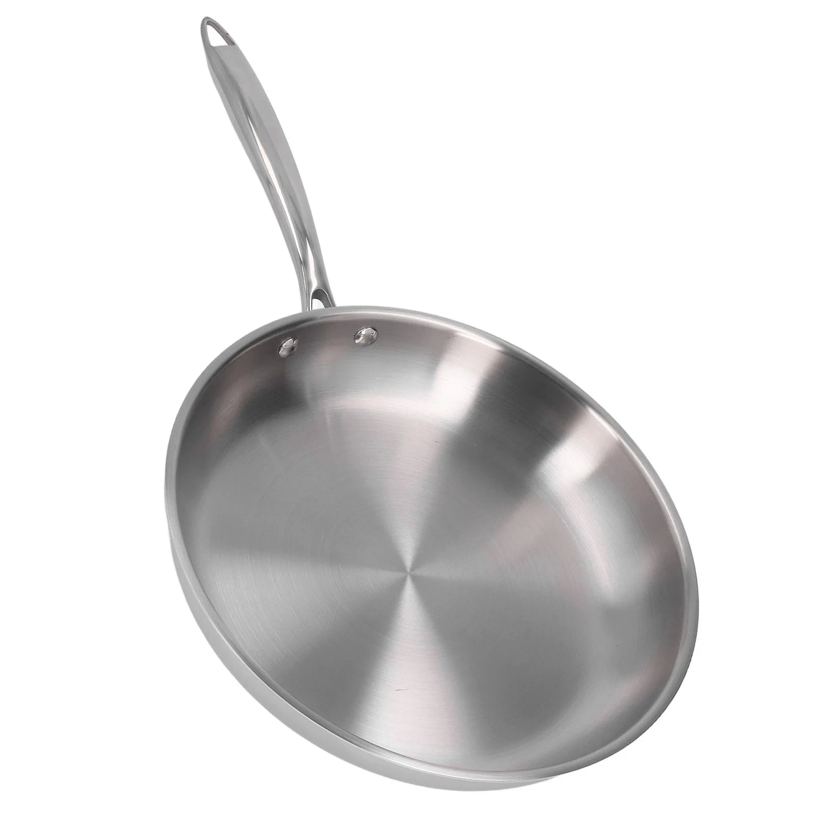 28cm Stainless Steel Frying Pan with Ergonomic Handle – 304 Stainless Steel, Uncoated, 3-Layer Base, Great for Searing, Frying, and Everyday Cooking