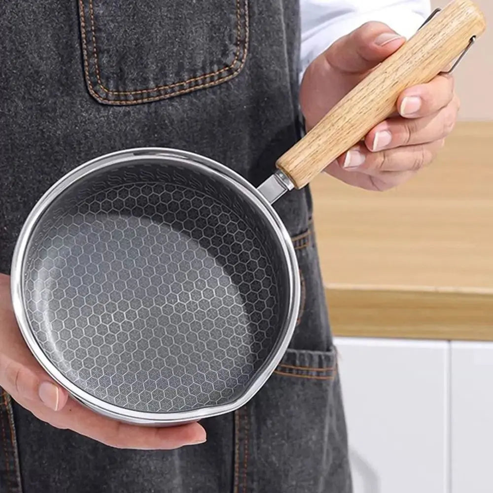 Mini Stainless Steel Non-Stick Frying Pan – Small Omelette & Egg Pan for One – Great for Fried Eggs & Mini Pancakes (13cm)