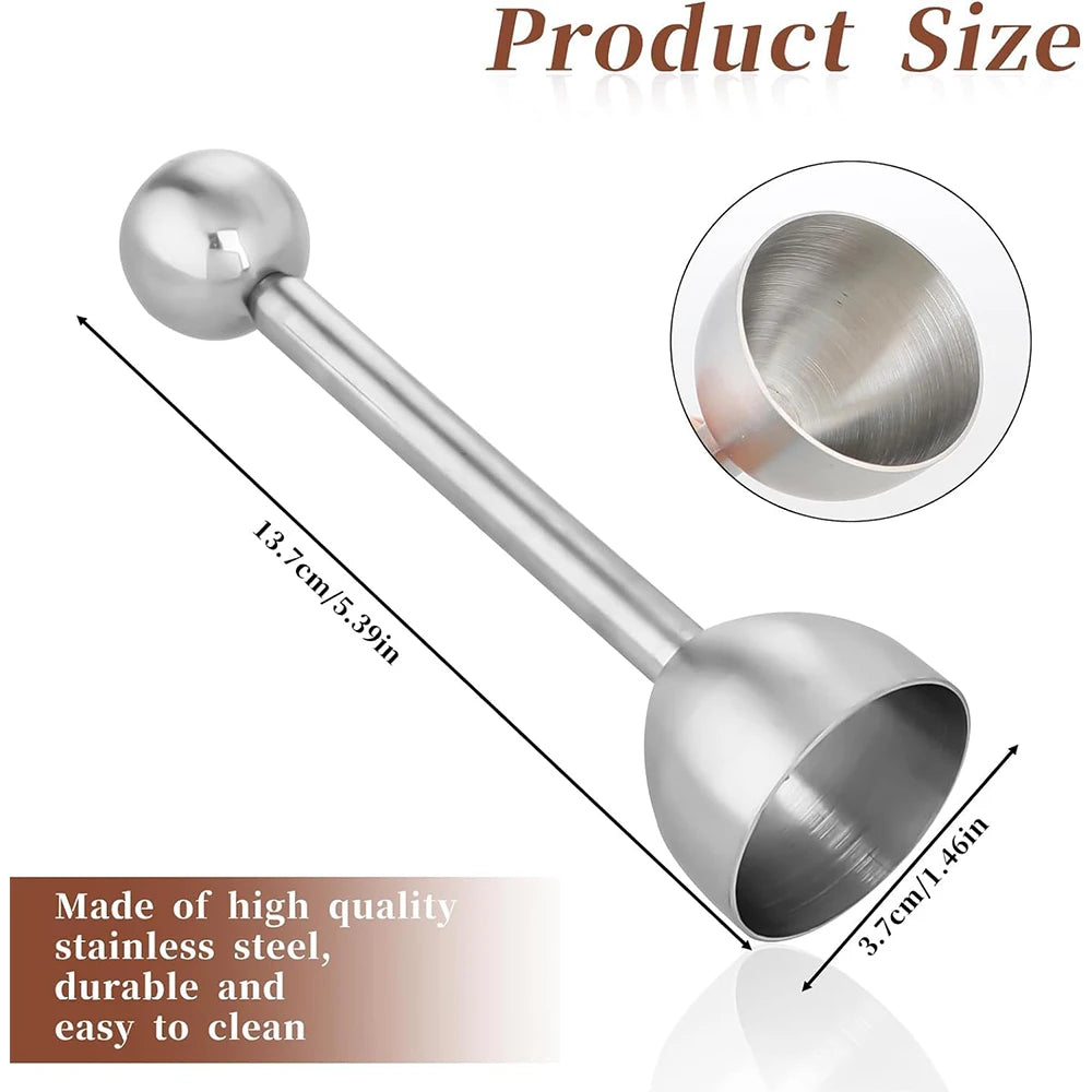 Stainless Steel Egg Topper & Cracker – Soft & Hard Boiled Egg Cutter and Opener – Great for Neatly Topping Boiled Eggs