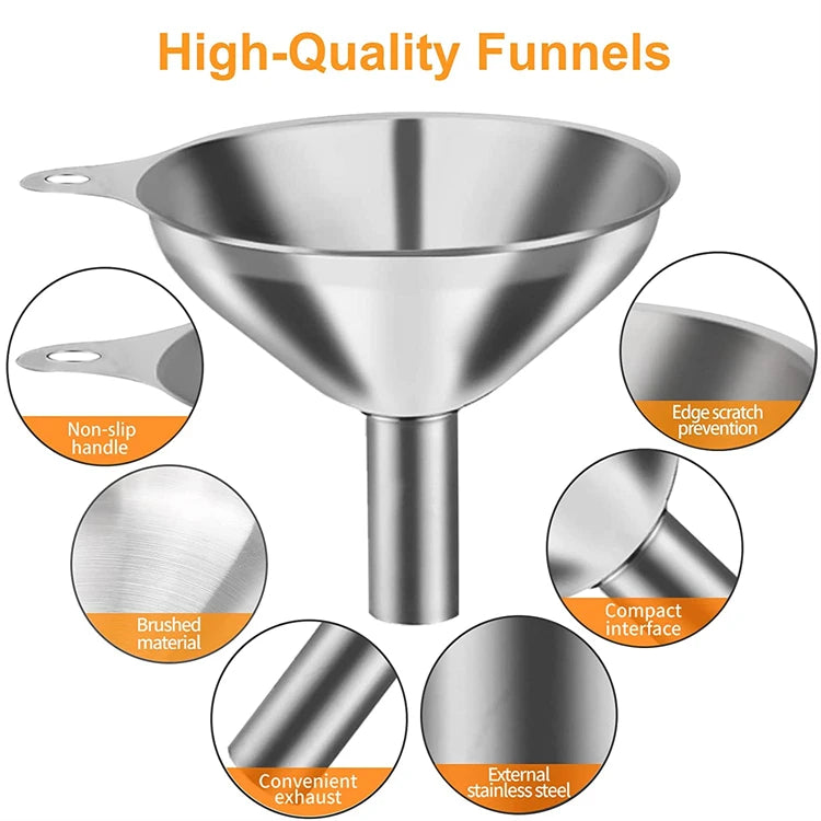 Stainless Steel Kitchen Funnel Set