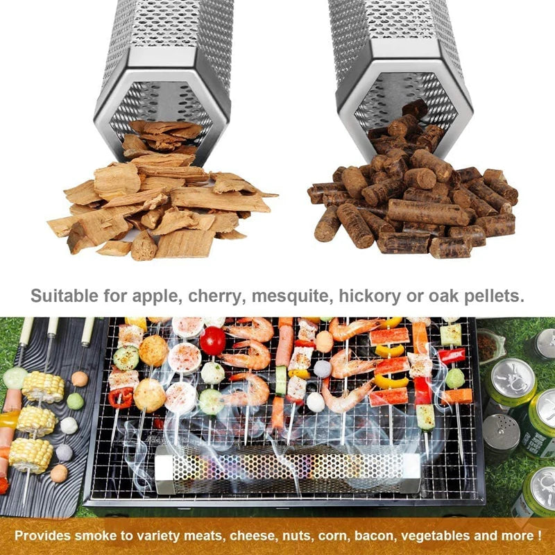 12-Inch Stainless Steel BBQ Pellet Smoker Tube