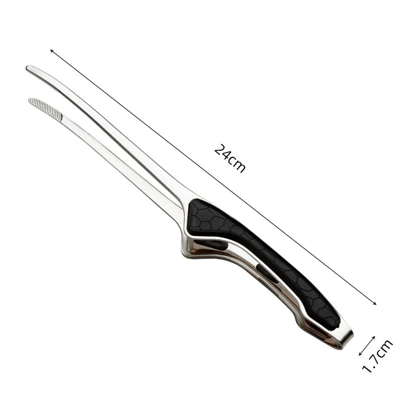 Stainless Steel Self-Standing Grill Tongs – Non-Slip Korean & Japanese Style BBQ Tongs – Perfect for Grilling, Turning Meat & Serving